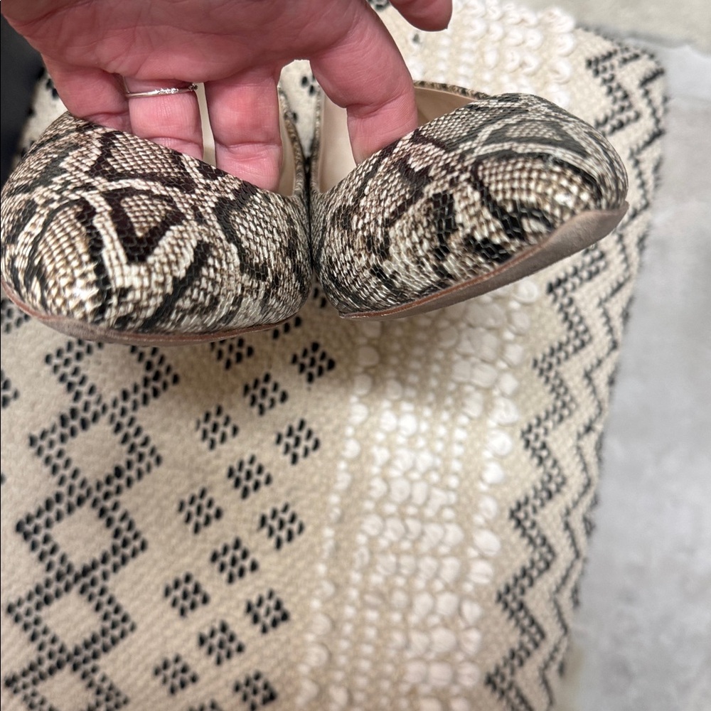 EUC Cole Haan Brenna Skimmer Women's Snakeskin Print Flats 10.5 - Picture 5 of 7